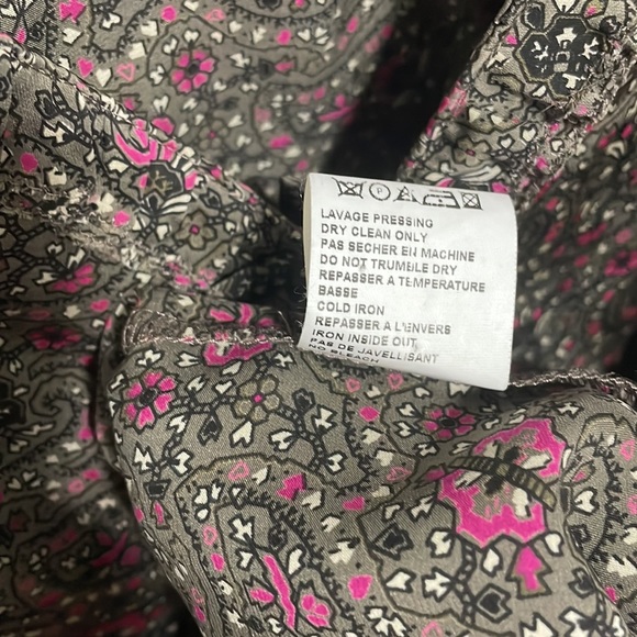 Stefan green, pink/taupe dress, size 2, 3/4 sleeve - Picture 7 of 7